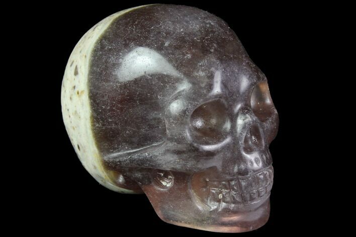 Realistic, Carved, Purple Fluorite Skull #116473